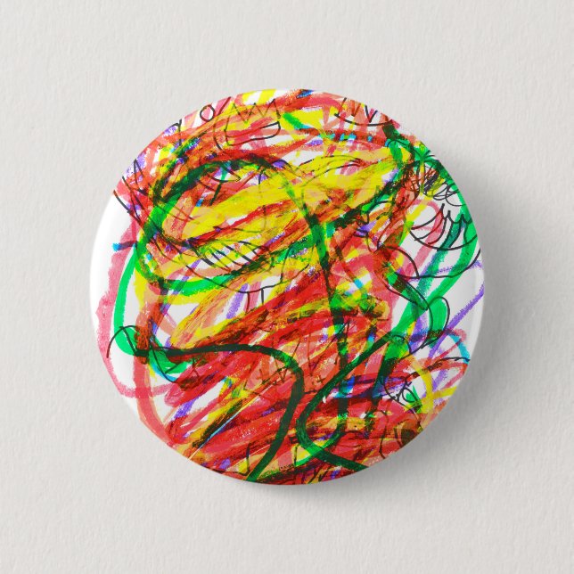 Mila's Basquiat inspired art 2 Inch Round Button (Front)