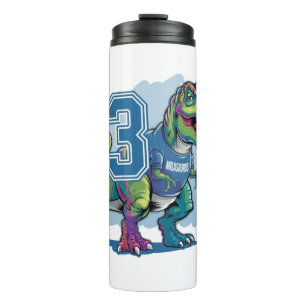 Milasaurus the T-Rex Sticker Thermal Tumbler