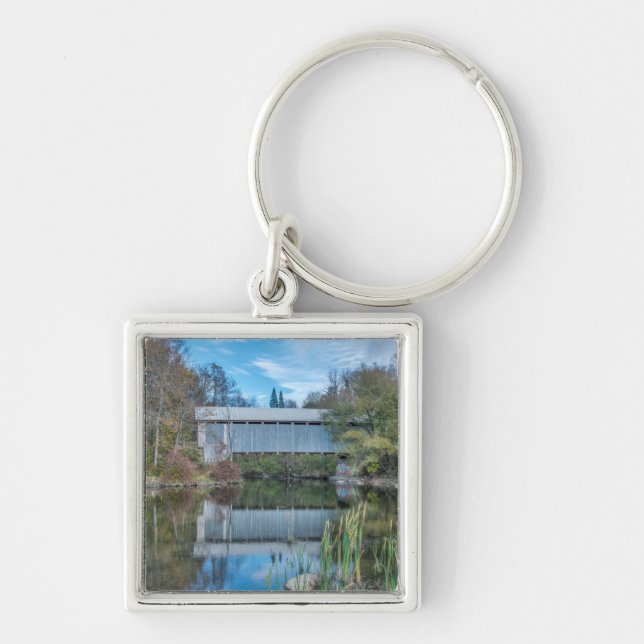 Milby Covered Bridge Keychain (Front)
