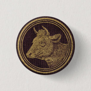 Milch Cow (Milk Cow) 1 Inch Round Button