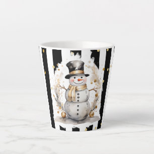 Milchtasse Klein Snowman and Stripes Var01 Latte Mug
