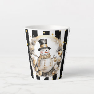 Milchtasse Klein Snowman and Stripes Var07 Latte Mug