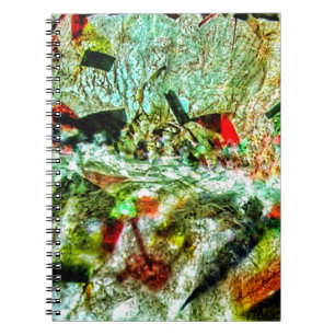 Mild white abstract Spiral Photo Notebook,Chipper Notebook