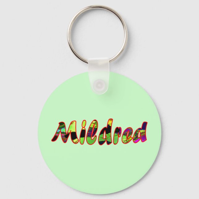 Mildred's green key chain (Front)
