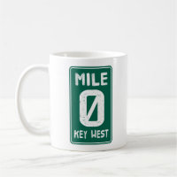 Mile 0 Key West Florida Vintage Road Sign 
