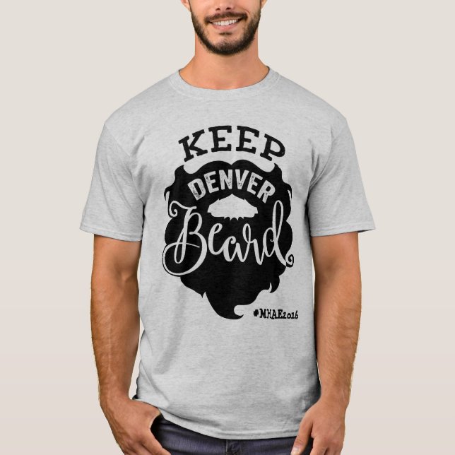 Mile High Author Event "Keep Denver Beard" - Men's T-Shirt (Front)