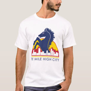 Mile High City Blue Horse T-Shirt