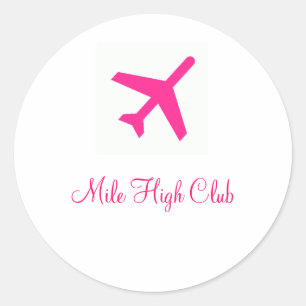 Mile High Club - Customized Classic Round Sticker