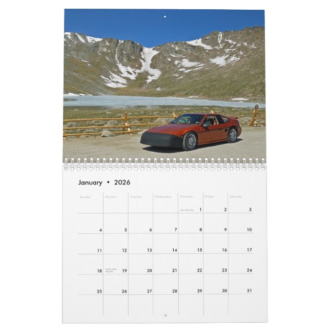 Mile High Fiero Club 2013 Calendar (Jan 2026)