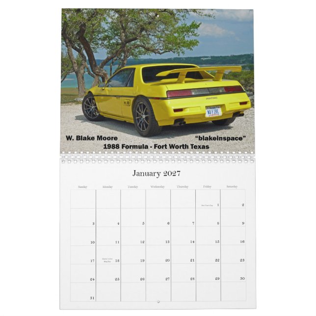 Mile High Fieros 2012 Calendar (Jan 2027)