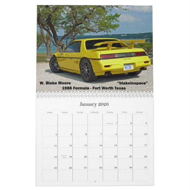 Mile High Fieros 2012 Calendar (Jan 2026)