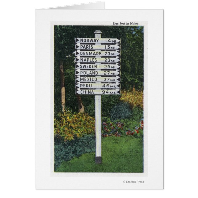 Mile Marker Sign Post (Front)