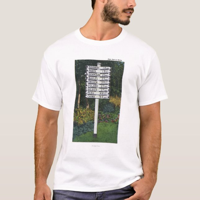 Mile Marker Sign Post T-Shirt (Front)