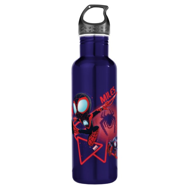Miles and TWIST-E Glow Webs Glow 710 Ml Water Bottle (Front)