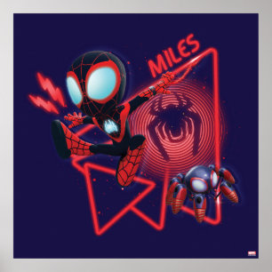 Miles and TWIST-E Glow Webs Glow Poster