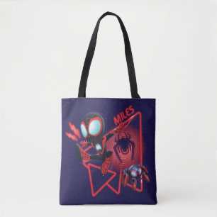 Miles and TWIST-E Glow Webs Glow Tote Bag