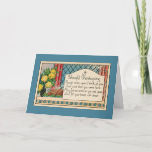 Miles Apart Thanksgiving - Wishing You Were Here Holiday Card