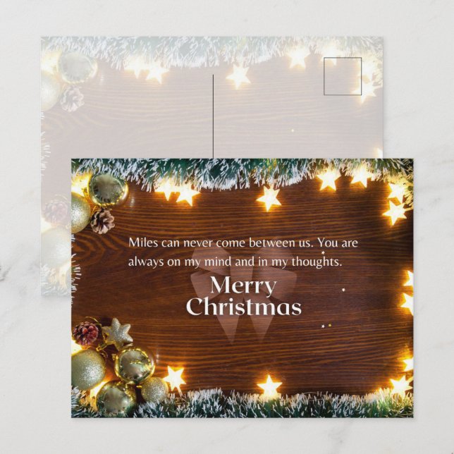 Miles Between Us Christmas Postcard (Front/Back)