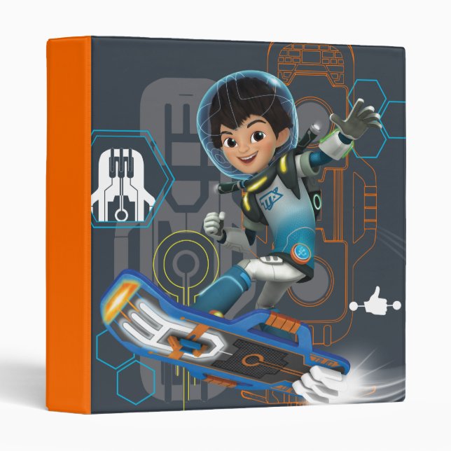 Miles Callisto On His Blastboard Graphic Binder (Front/Spine)