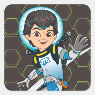 Miles Callisto Riding His Blastboard Square Sticker