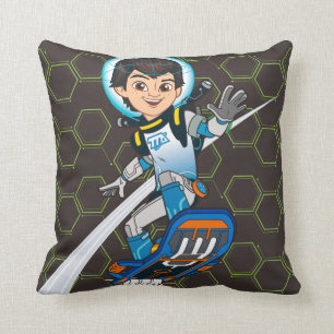 Miles Callisto Riding His Blastboard Throw Pillow