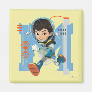 Miles Callisto Running - Circuitry Graphic Magnet