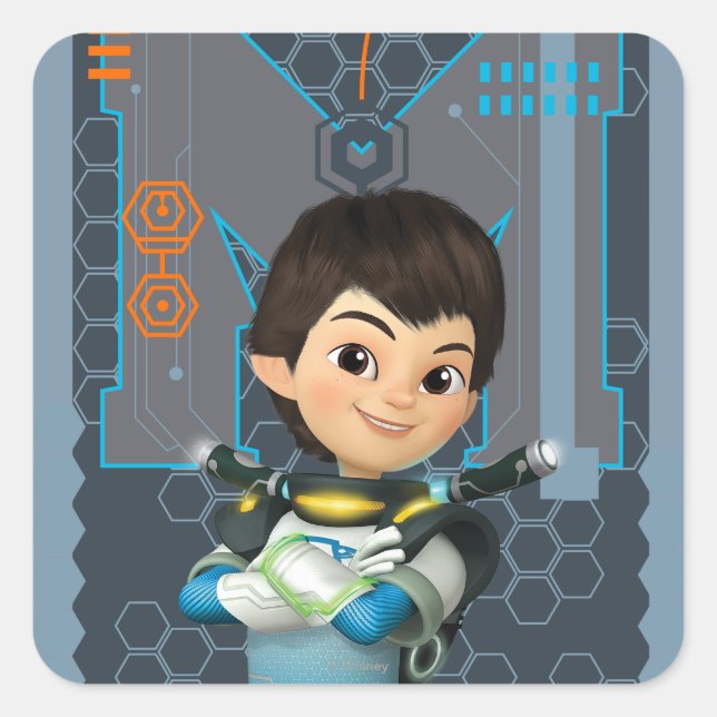 Miles Callisto Tech Graphic Square Sticker (Front)