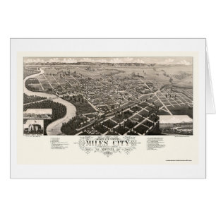 Miles City, MT Panoramic Map - 1883