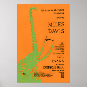 Miles Davis - Gil Evans affiche de jazz - Au Carne