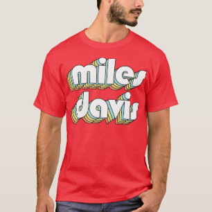 Miles Davis Retro Typography Faded Style T-Shirt