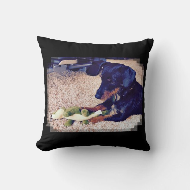 Miles - Hobie - Dachshund X Throw Pillow (Front)