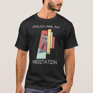 Miles Meditation Mountain Bike Mtb Biking Cycling T-Shirt