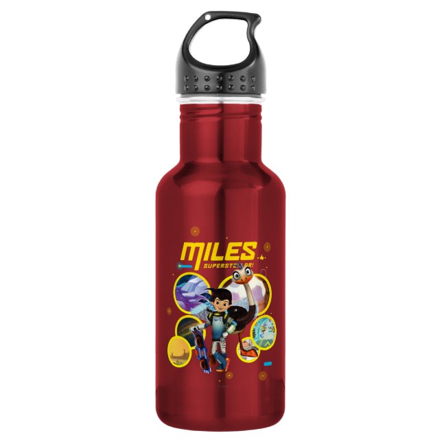 Miles Superstellar & MERC Robotic Sidekick 532 Ml Water Bottle (Front)