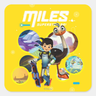 Miles Superstellar & MERC Robotic Sidekick Square Sticker