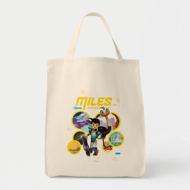 Miles Superstellar & MERC Robotic Sidekick Tote Bag (Front)