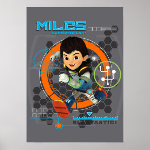Miles Superstellar Running Graphic Poster