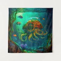 Miles Under the Sea Art Illustration Steampunk