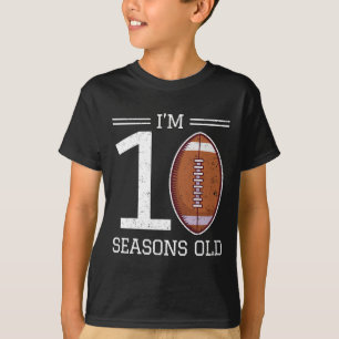 Milestone 10th Birthday American Football Boy 10 Y T-Shirt