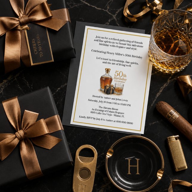 Milestone 50th Birthday Celebration Invitation  (Creator Uploaded)