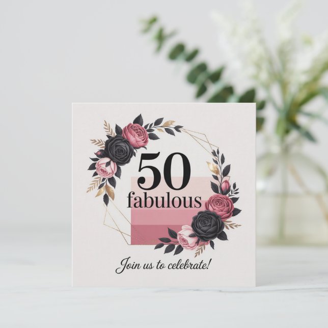 Milestone 50th Birthday Thoughtful Message Holiday Card (Standing Front)