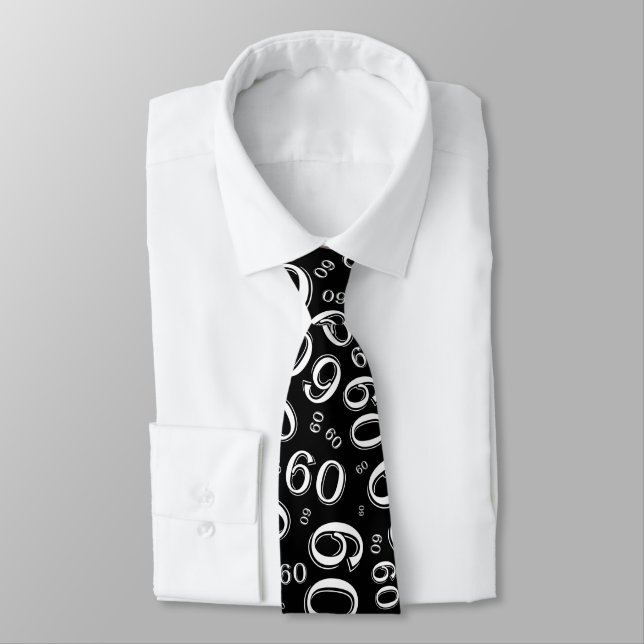 Milestone 60 Random Number Pattern Black/White Tie (Tied)