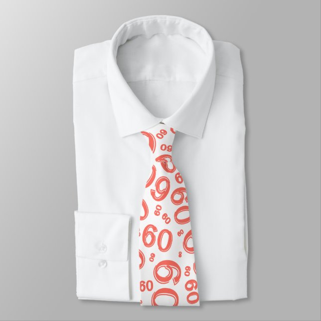 Milestone 60 Random Number Pattern Coral/White Tie (Tied)