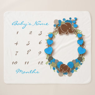 Milestone Baby Blanket - 🐘 Elephant