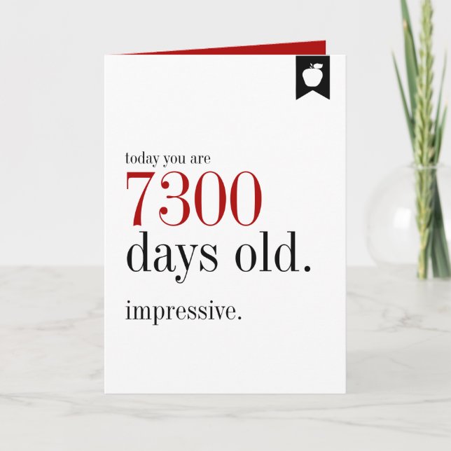 Milestone Birthday Days Old Birthday Greeting Card (Front)