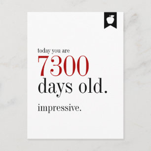 Milestone Birthday Days Old Birthday Postcard