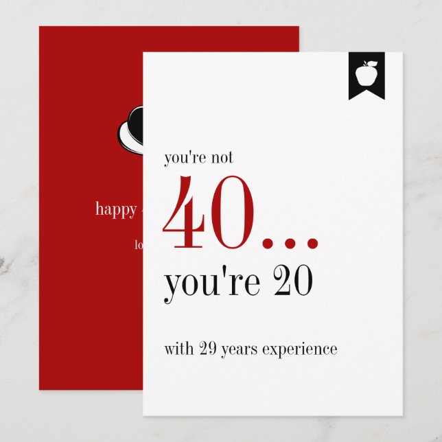 Milestone Birthday Experience Birthday Card (Front/Back)