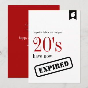 Milestone Birthday Expired 30th Birthday Card