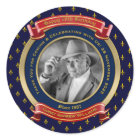 Milestone Birthday Gold Photo 70th Seventy Blue