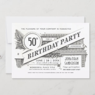 Milestone Birthday Invitations   Supreme Vintage