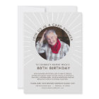 Milestone Birthday Photo Card Shower Invitation